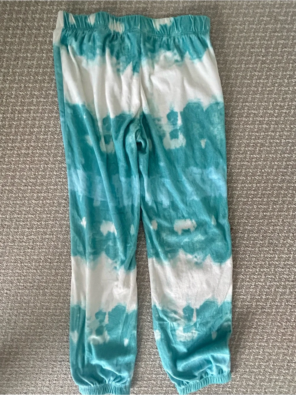 Justice White & Teal Tie-Dye Lounge Pajama Set